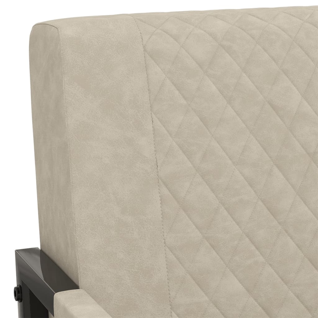 vidaXL Fauteuil kunstleer lichtgrijs