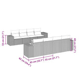 vidaXL 9-delige Loungeset met kussens poly rattan zwart