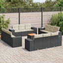 vidaXL 13-Piece Poly Rattan Lounge Set with Cushions Black
