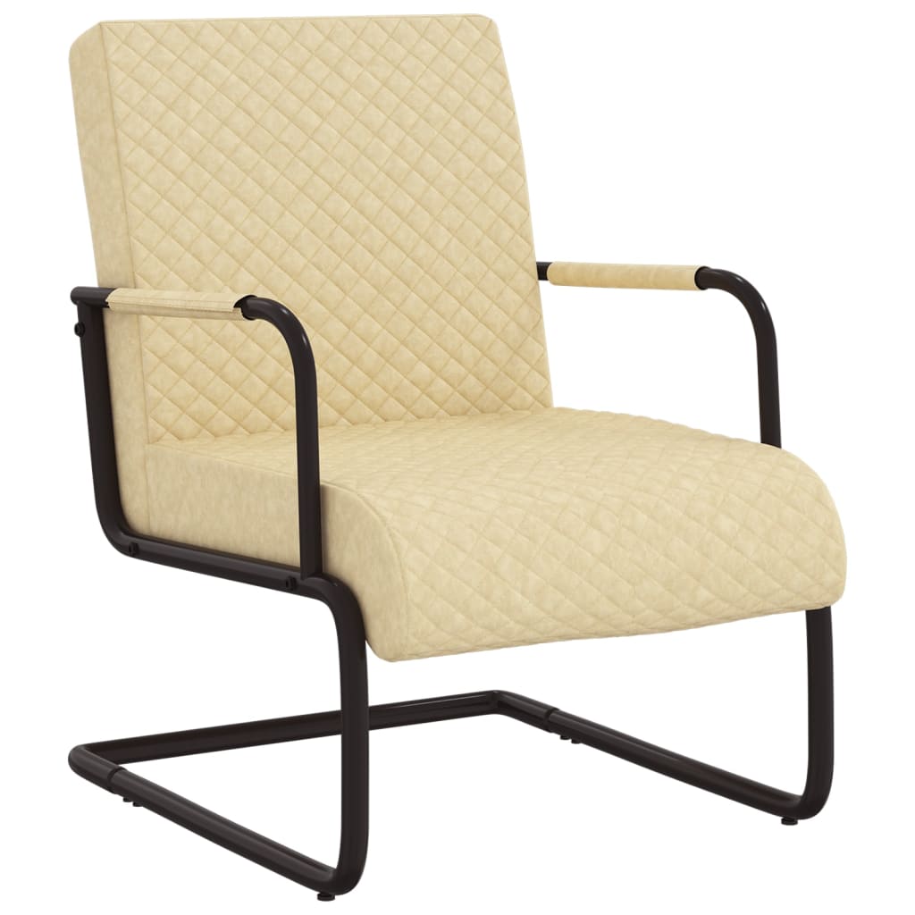 vidaXL Chair faux leather cream