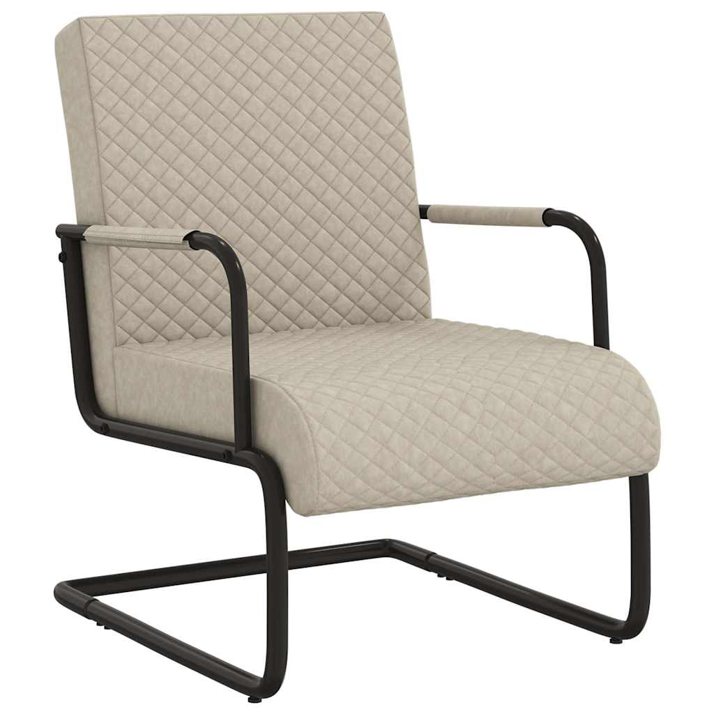 vidaXL Chair faux leather cream