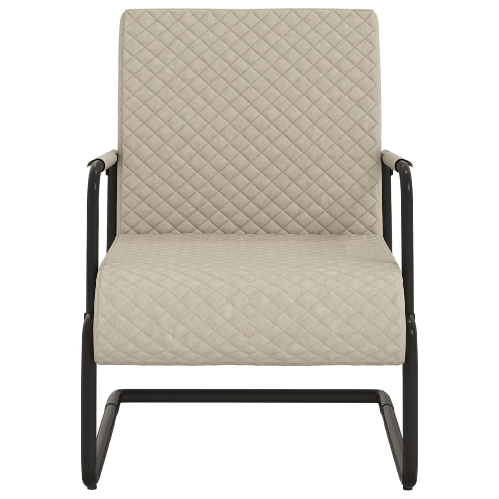 vidaXL Chair faux leather cream