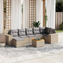 vidaXL 8-piece Lounge Set with Cushions Poly Rattan Black
