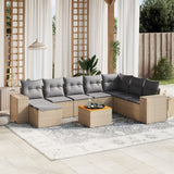 vidaXL 9-piece Lounge Set with Cushions Poly Rattan Black