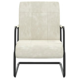 vidaXL Chair velvet cream white