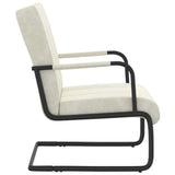vidaXL Chair velvet cream white