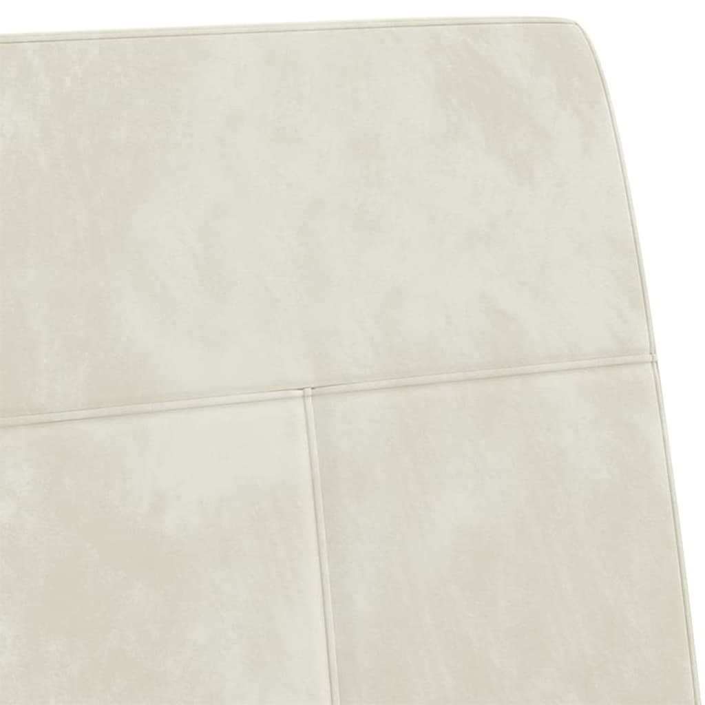 vidaXL Chair velvet cream white