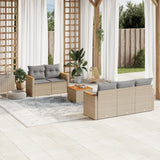 vidaXL 6-Piece Lounge Set with Cushions Poly Rattan Black
