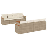 vidaXL 9-piece Lounge Set with cushions poly rattan black