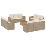 vidaXL 12-delige Loungeset met kussens poly rattan zwart