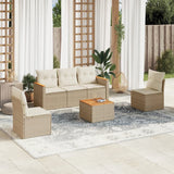 vidaXL 5-Piece Lounge Set with Cushions Poly Rattan Black