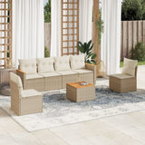 vidaXL 6-piece Lounge Set with Cushions Poly Rattan Black