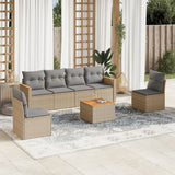 vidaXL 6-piece Lounge Set with Cushions Poly Rattan Black