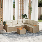 vidaXL 6-Piece Lounge Set with Cushions Poly Rattan Black
