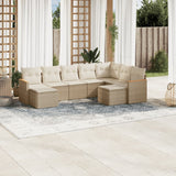 vidaXL 9-piece Loungeset with cushions poly rattan black