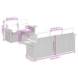 vidaXL 6-Piece Lounge Set with Cushions Poly Rattan Black