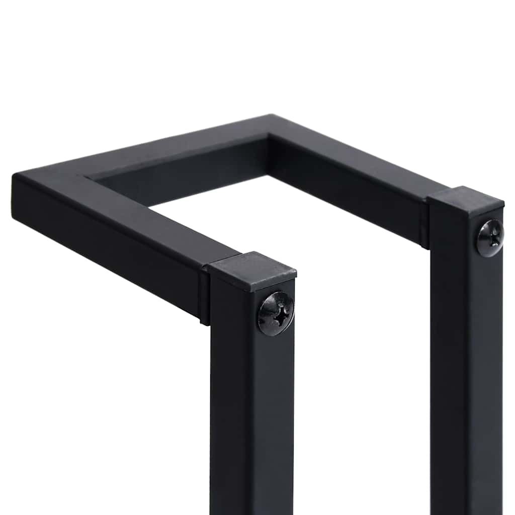 vidaXL Handdoekenrek 25x20x95 cm ijzer zwart