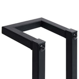 vidaXL Handdoekenrek 25x20x95 cm ijzer zwart