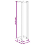 vidaXL Handdoekenrek 25x20x95 cm ijzer zwart
