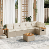 vidaXL 6-Piece Lounge Set with Cushions Poly Rattan Black