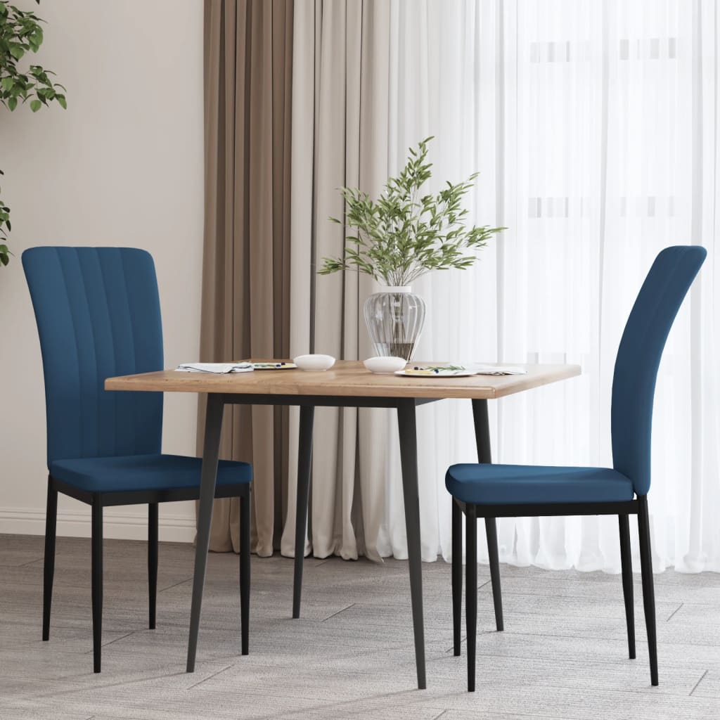 vidaXL Eetkamerstoelen 2 st fluweel donkergrijs