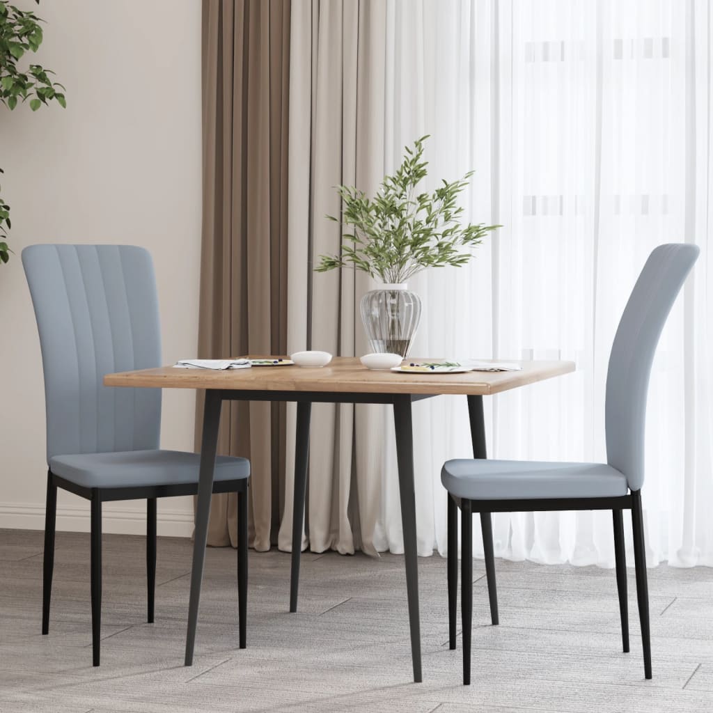 vidaXL Eetkamerstoelen 2 st fluweel donkergrijs