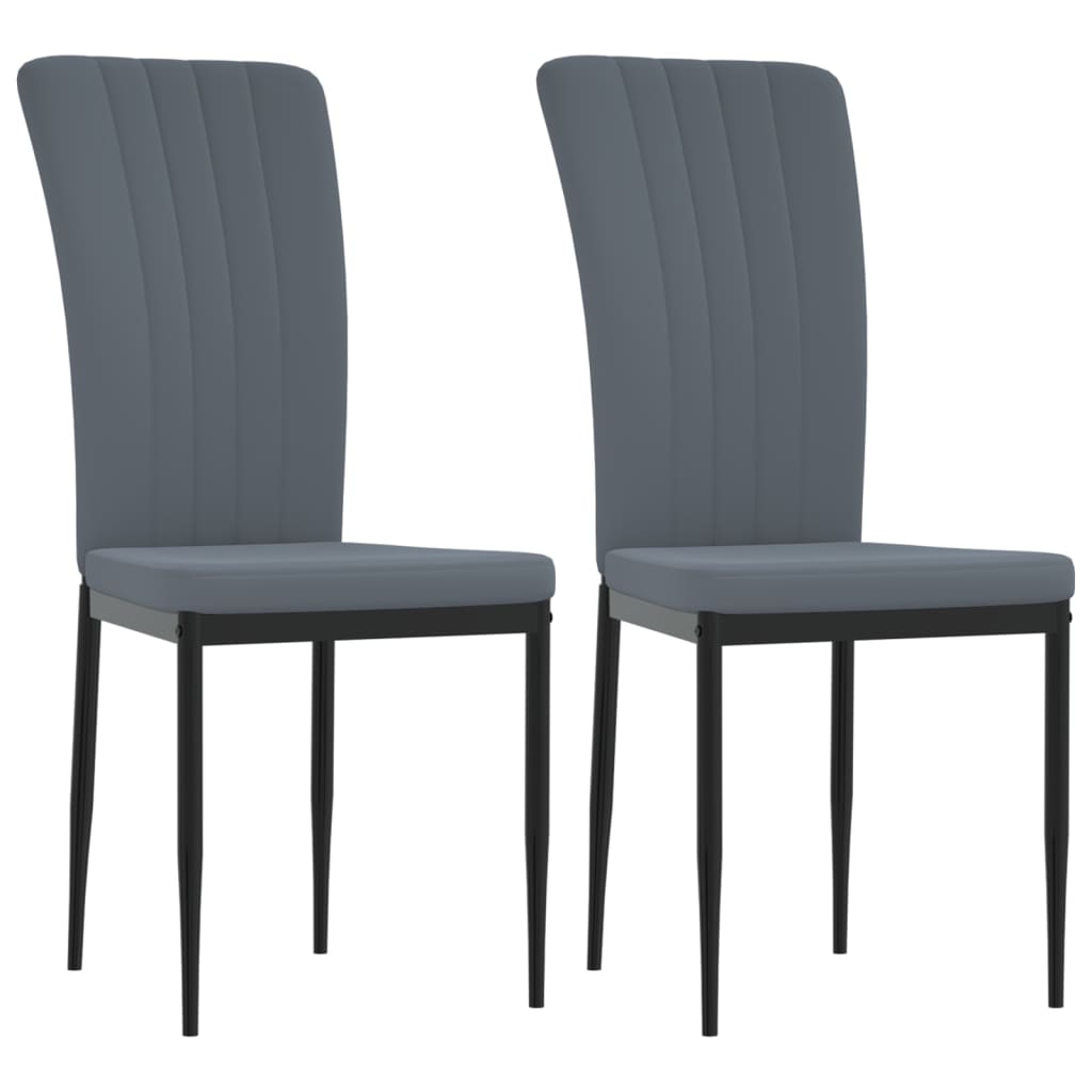 vidaXL Eetkamerstoelen 2 st fluweel donkergrijs