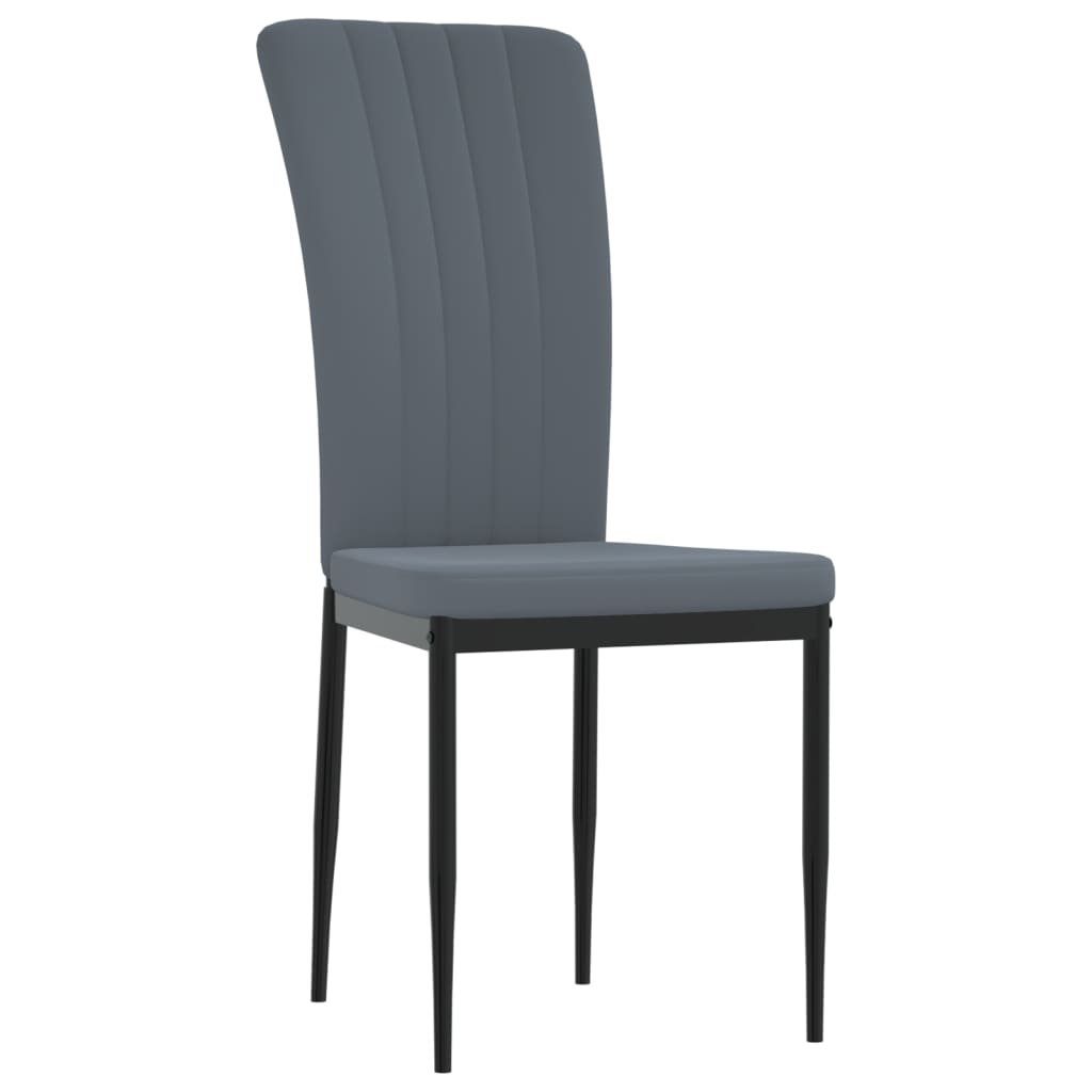 vidaXL Eetkamerstoelen 2 st fluweel donkergrijs