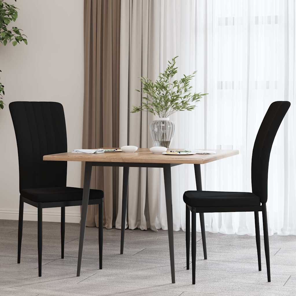 vidaXL Eetkamerstoelen 2 st fluweel donkergrijs