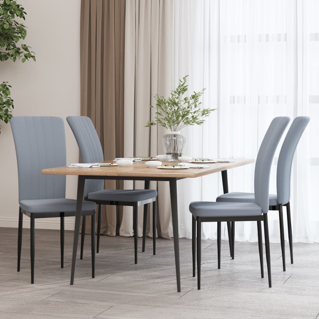 vidaXL Eetkamerstoelen 2 st fluweel donkergrijs