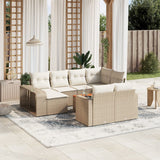 vidaXL 11-Piece Lounge Set with Cushions Poly Rattan Black