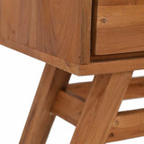 vidaXL Wandtafel 80x30x80 cm massief teakhout