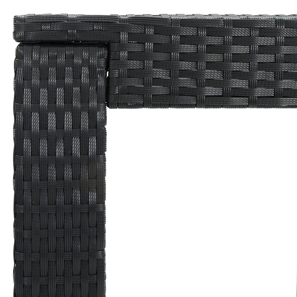 vidaXL 3-delige Tuinbarset met kussens poly rattan grijs