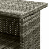 vidaXL 3-delige Tuinbarset met kussens poly rattan zwart
