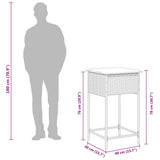 vidaXL 3-delige Tuinbarset met kussens poly rattan zwart