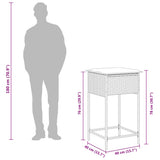 vidaXL 3-delige Tuinbarset met kussens poly rattan zwart