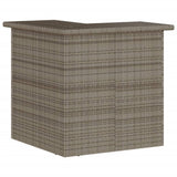 vidaXL 3-Piece Garden Bar Set with Cushions Poly Rattan Grey