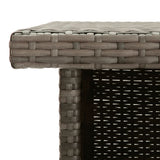 vidaXL 3-Piece Garden Bar Set with Cushions Poly Rattan Grey
