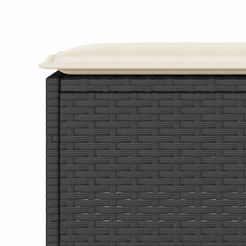 vidaXL 5-delige Tuinbarset met kussens poly rattan grijs
