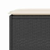 vidaXL 5-delige Tuinbarset met kussens poly rattan grijs