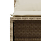 vidaXL 5-delige Loungeset met kussens poly rattan zwart