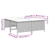 vidaXL 5-delige Loungeset met kussens poly rattan zwart