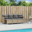 vidaXL 5-delige Loungeset met kussens poly rattan zwart