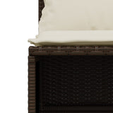 vidaXL 5-Piece Lounge Set with Cushions Poly Rattan Black