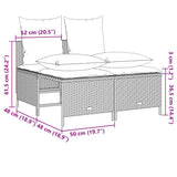 vidaXL 5-Piece Lounge Set with Cushions Poly Rattan Black