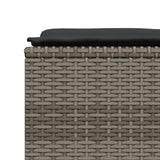 vidaXL 5-delige Loungeset met kussens poly rattan zwart