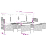 vidaXL 5-delige Loungeset met kussens poly rattan zwart