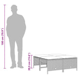 vidaXL 5-delige Loungeset met kussens poly rattan zwart