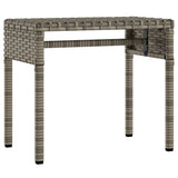 vidaXL Ligbedden 2 st met luifels en tafel poly rattan zwart