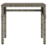 vidaXL Ligbedden 2 st met luifels en tafel poly rattan zwart